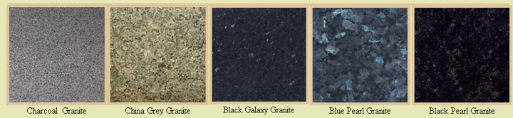Granite colours for 20 mm and 30mm thick signs