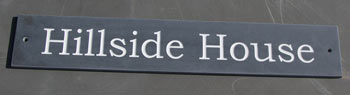Simple slate house sign.