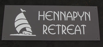 Large slate house sign